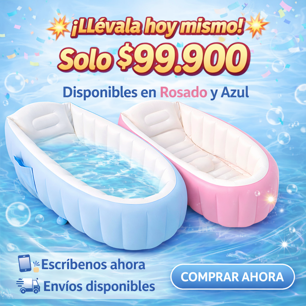 Comodidad y seguridad en cada baño con la Piscina Bañera Inflable Portátil De Bebe