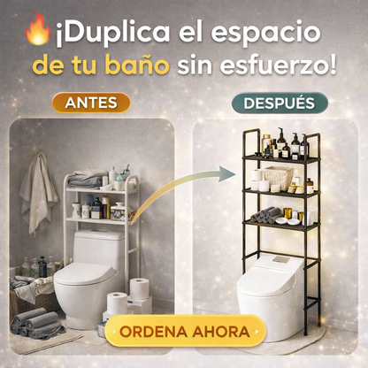 Duplica el espacio de tu baño en segundos con el estante de baño