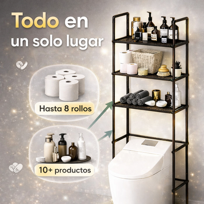 Duplica el espacio de tu baño en segundos con el estante de baño