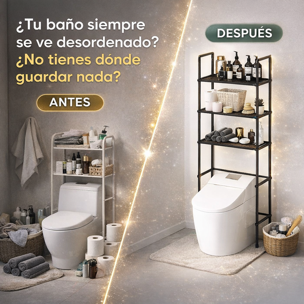 Duplica el espacio de tu baño en segundos con el estante de baño