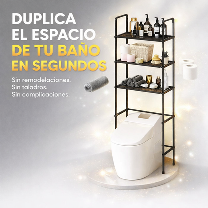 Duplica el espacio de tu baño en segundos con el estante de baño