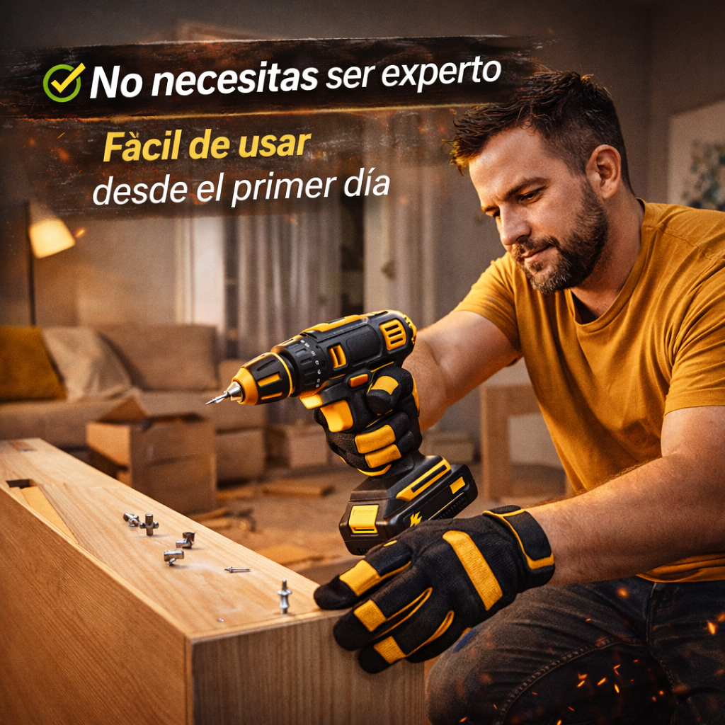 ⚡ Arregla, instala y construye sin depender de nadie - Kit Taladro Electrico