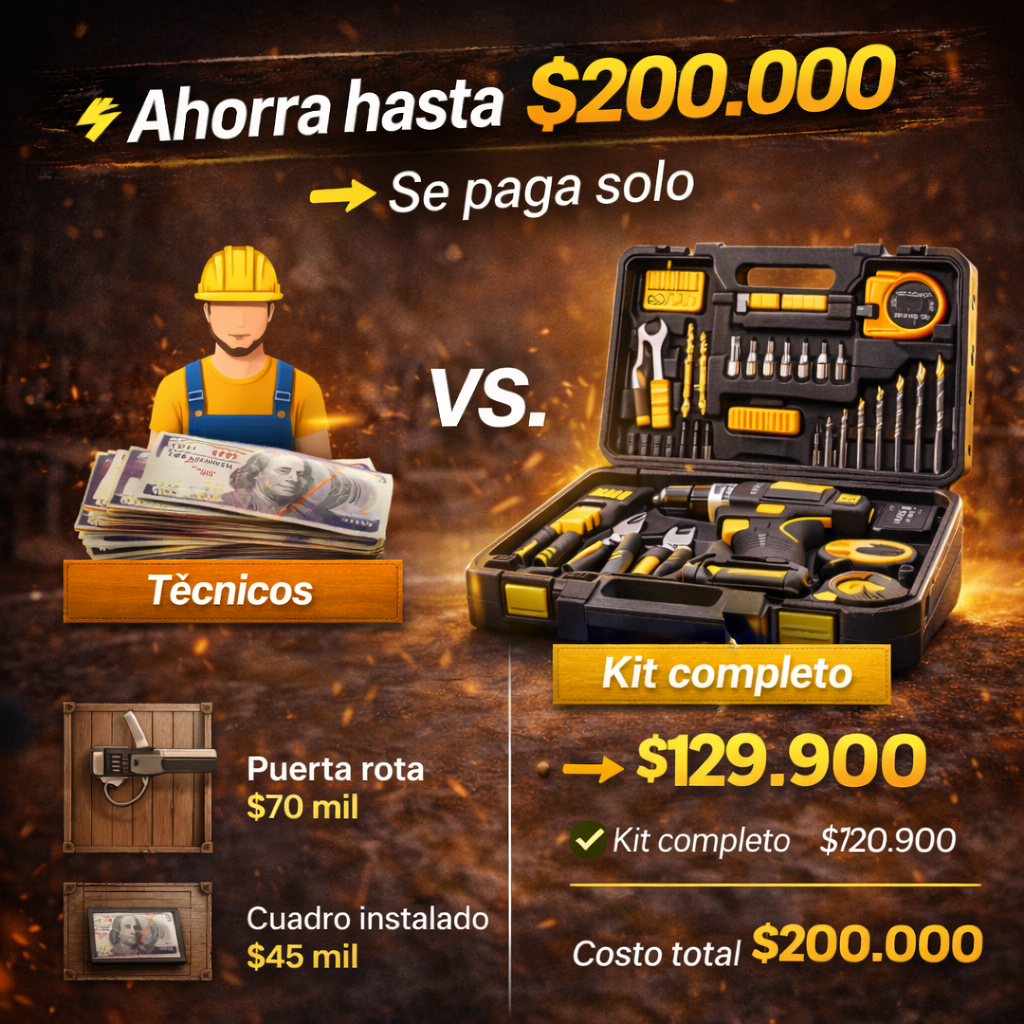 ⚡ Arregla, instala y construye sin depender de nadie - Kit Taladro Electrico