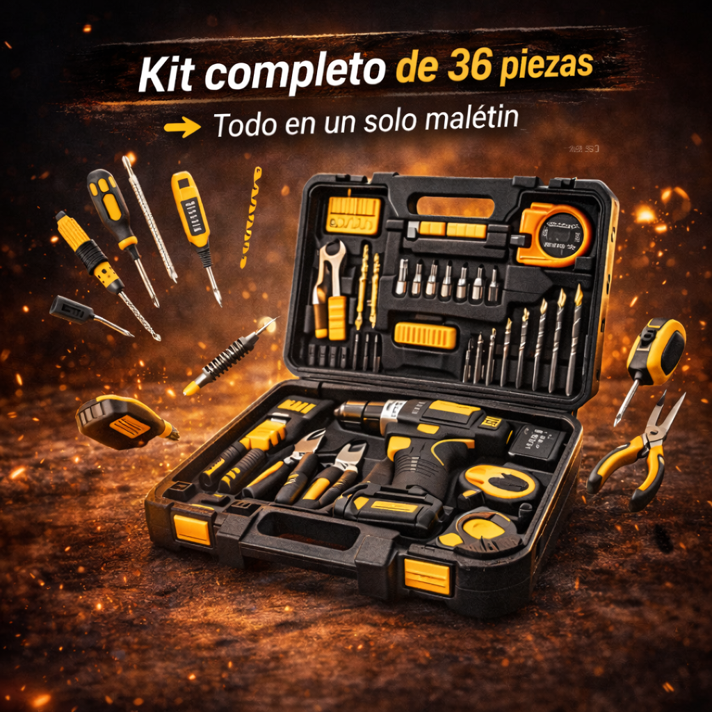 ⚡ Arregla, instala y construye sin depender de nadie - Kit Taladro Electrico