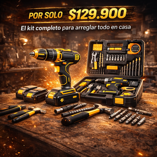 ⚡ Arregla, instala y construye sin depender de nadie - Kit Taladro Electrico