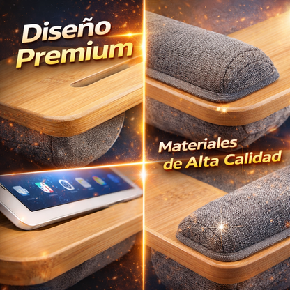 Trabaja cómodo desde donde quieras con la mesa portátil para laptop con almohadas
