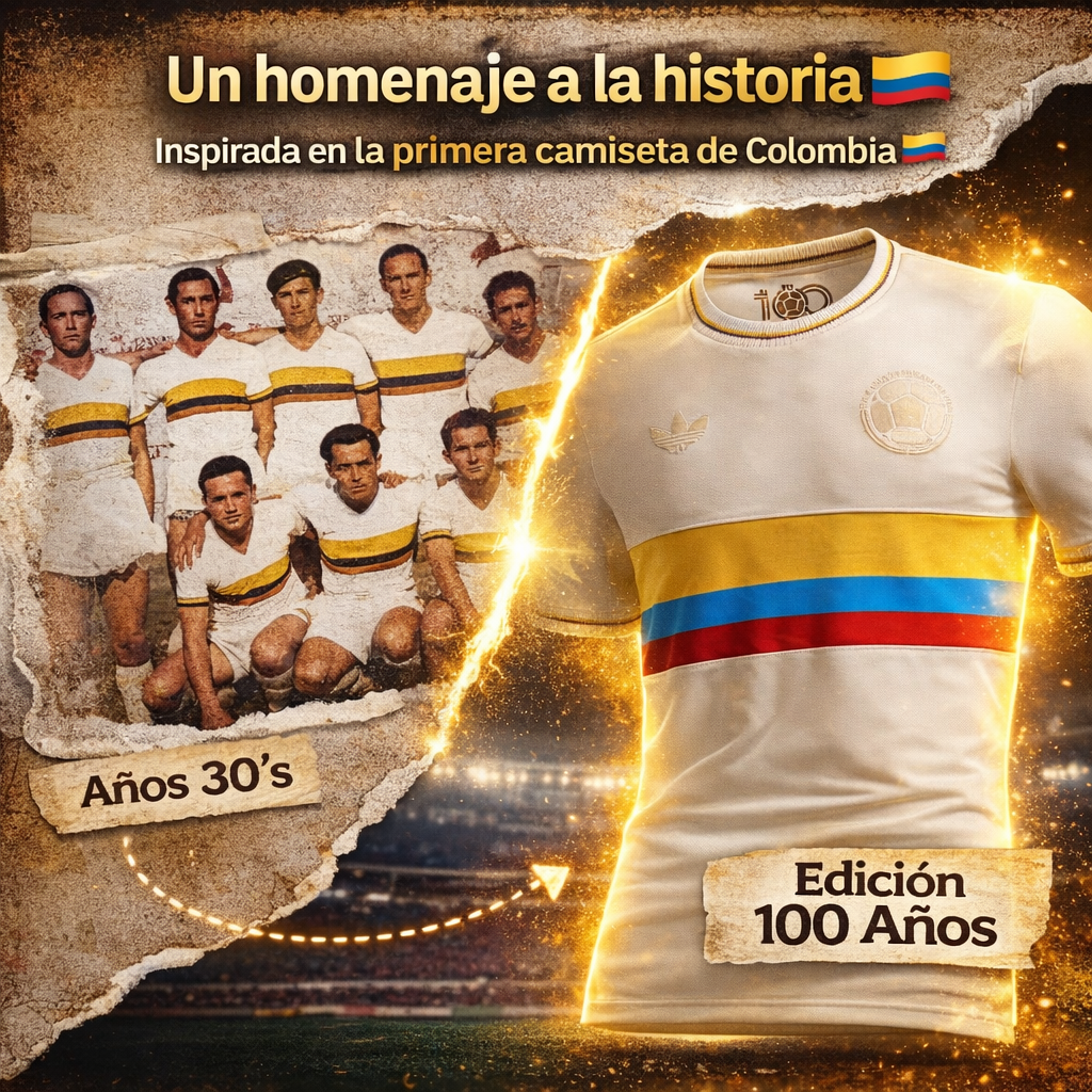 Luce la Tricolor Como Nunca Antes camiseta de Colombia 100 años