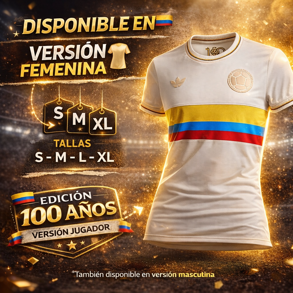 Luce la Tricolor Como Nunca Antes camiseta de Colombia 100 años