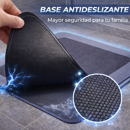 Tapete de Baño Superabsorbente Antideslizante Secado Rápido