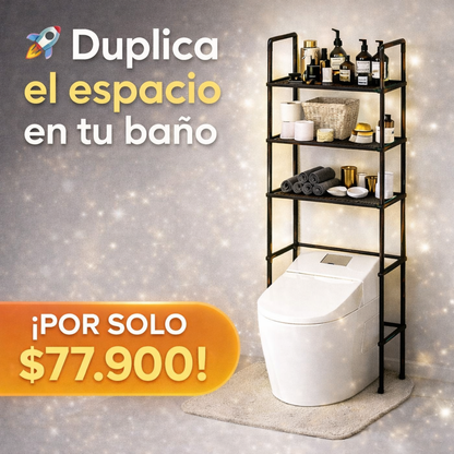 Duplica el espacio de tu baño en segundos con el estante de baño