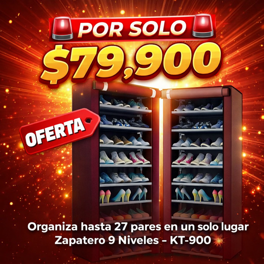 ¿Sin espacio para tus zapatos? No te preocupes mas por eso con el organizador de zapatos 9 niveles