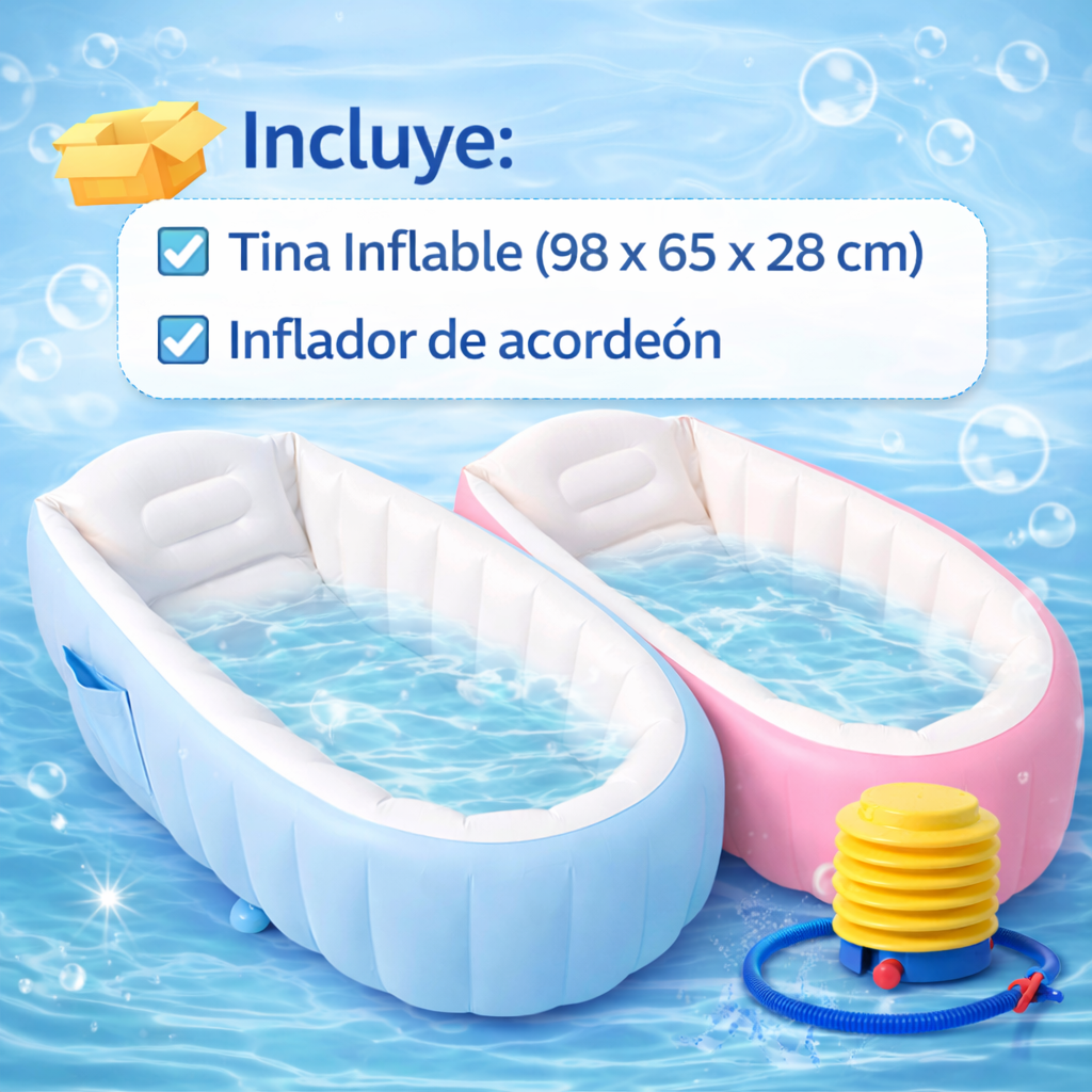 Comodidad y seguridad en cada baño con la Piscina Bañera Inflable Portátil De Bebe