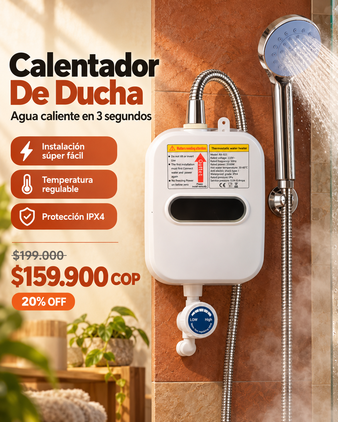 Calentador De Ducha