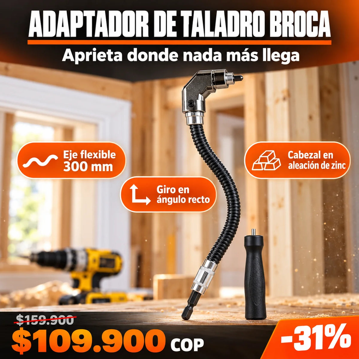 ADAPTADOR DE TALADRO BROCA